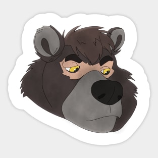 Anthro bear face Sticker